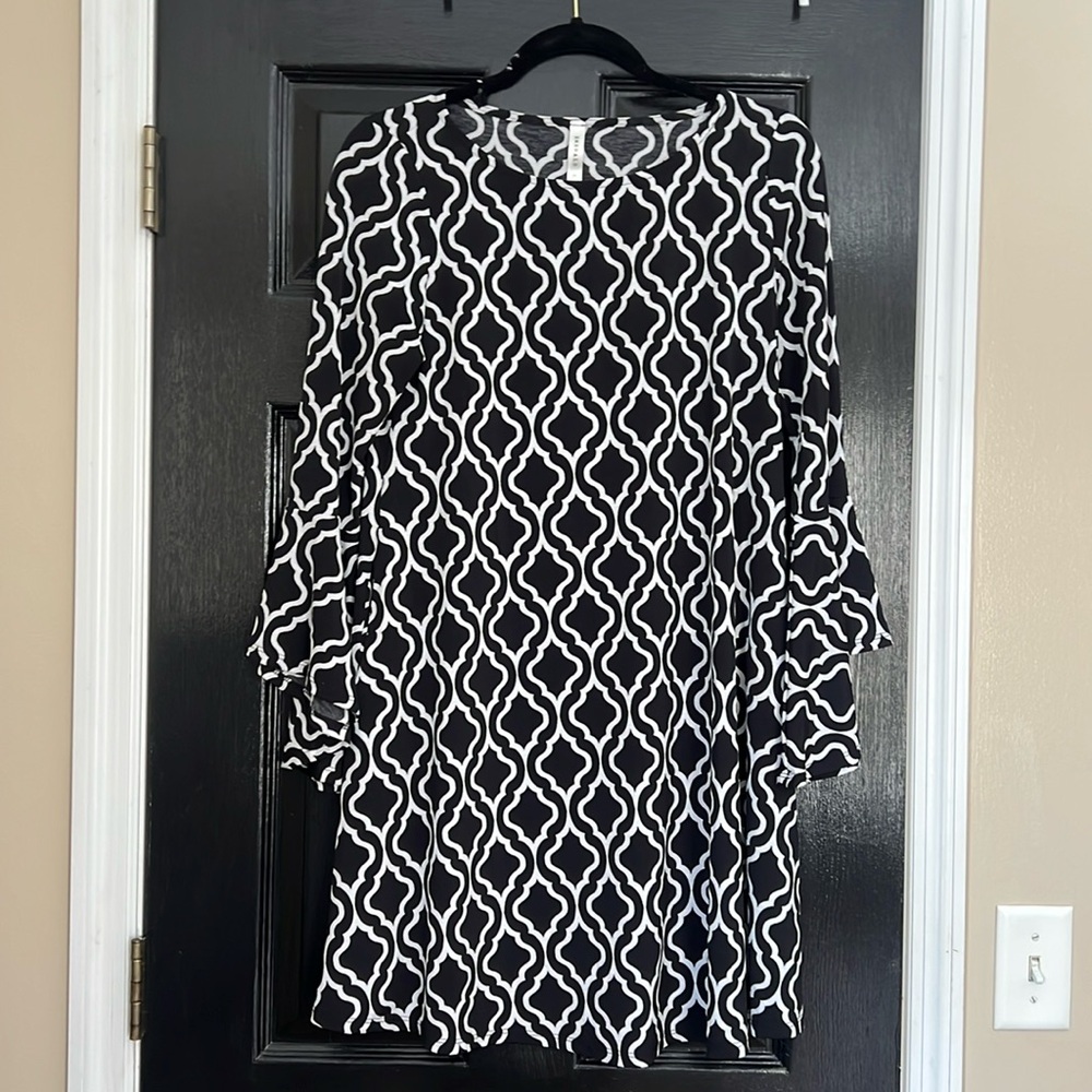 Black/White Print Dress